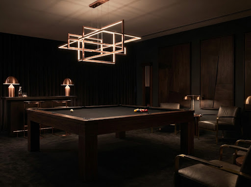 A luxury billiard room